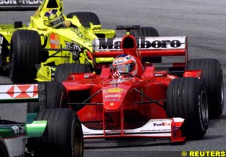 Barrichello leads Frentzen