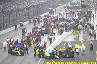 the rainy Indy grid
