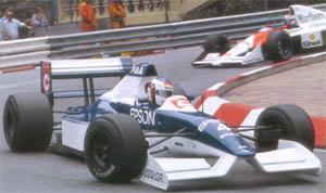 Jean Alesi at Loews in his Tyrrell 019