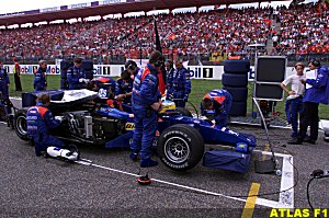 A Prost on the grid, with its mechanics