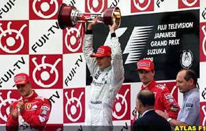 The podium after last years Japanese Grand Prix