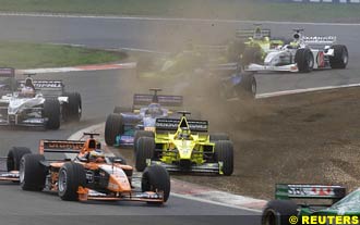 The first corner at the Nurburgring