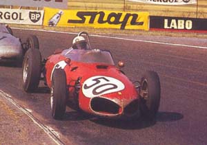 Giancarlo Baghetti on his way to victory at Reims in the FISA entered Ferrari 156