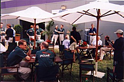 The Jaguar hospitality area