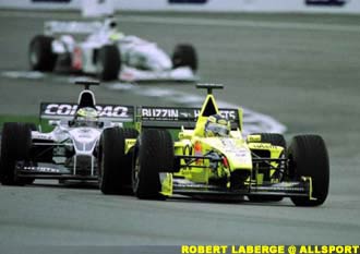 Frentzen had a very busy race to third place