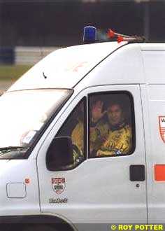 Heinz Harald Frentzen Waves to the camera