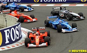 Into the first corner