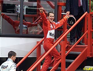 David Coulthard and Michael Schumacher