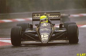 Senna in wet Spa in 1985