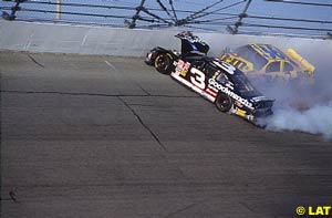 Dale Earnhardt's fatal crash on the last lap of the Daytona 500
