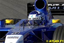 Sauber cockpit, yellow mirrors