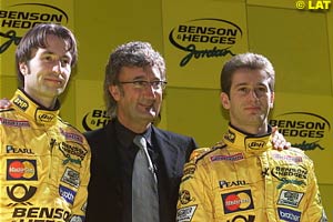 Frentzen, Jordan and Trulli - when the latter signed for the team