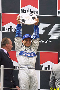 His first podium in F1, in Spain