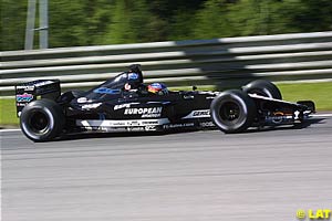 Fernando Alonso driving the Minardi PS01