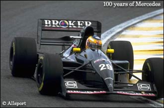 The car that marked Mercedes-Benz's official return to Formula 1, the 1994 Sauber-Mercedes
