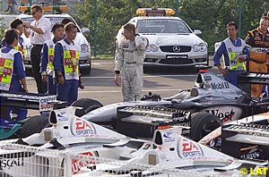 Hakkinen after the end of the race