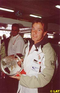 Pollock with his first podium trophy