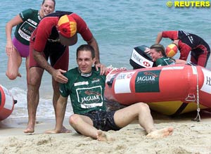 Burti having some fun on an Australian beach