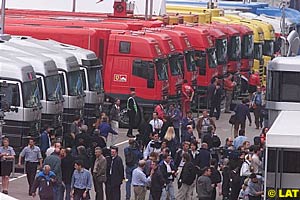 The hurly burly of the paddock, as seen in San Marino