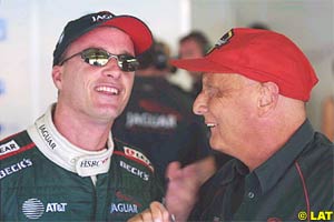 Eddie Irvine and Niki Lauda