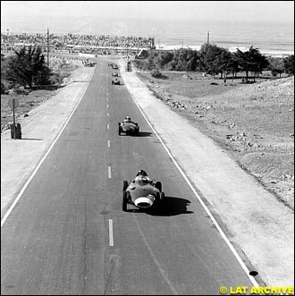 Tony Brooks (Vanwall) leads 