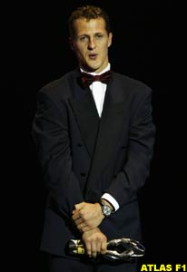 Schumacher after receiving the award for sportsman of the year