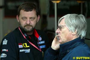 Stoddart and Bernie Ecclestone