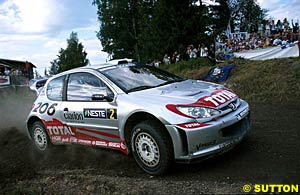 Marcus Gronholm on his way to his Finnish hat trick
