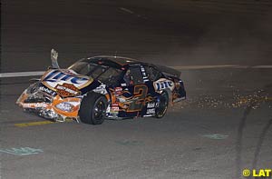 Rusty Wallace's wrecked Ford Taurus