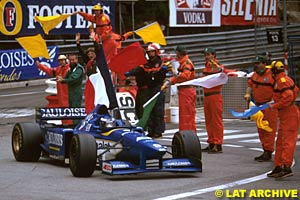 Olivier Panis wins at Monaco 1996