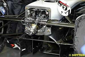 The McLaren-Mercedes MP4-17's combined twin keel/bargeboard design