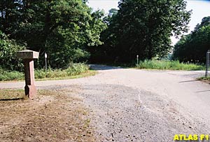 The mile post on the way to the memorial