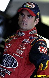 Second place finisher Jeff Gordon