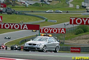 The Safety Car was deployed after one lap