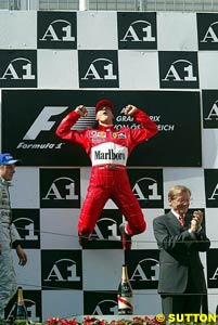 Schumacher celebrates