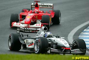 Coulthard leads Schumacher