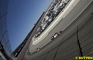 The high banks of Texas Motor Speedway