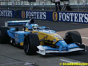 Allan McNish tests the R202 fitted with OPT in Silverstone