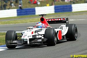 Button scored a point despite starting from the back