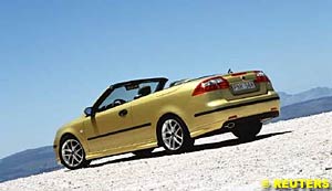 The 9-3 Aero convertible remains distinctively Saab in character