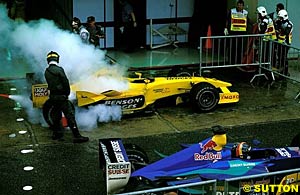 Fisichella's car after the Brazilian GP