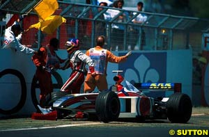 Villeneuve retires at the 1999 race