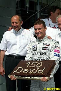 Coulthard celebrates his 150th GP in Germany