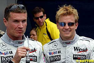 Coulthard and Raikkonen