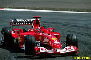 Schumacher was unable to match his brother's pace