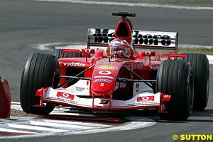 Barrichello finished third