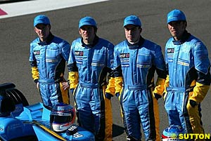 McNish, with Trulli, Alonso and Montagny