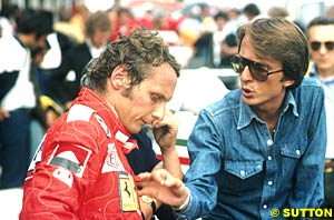 Niki Lauda with di Montezemolo, 1974