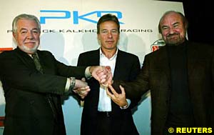 CART's Chris Pook with PK Racing's Craig Pollock and Kevin Kalkhoven