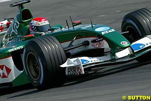 Justin Wilson made his debut with Jaguar